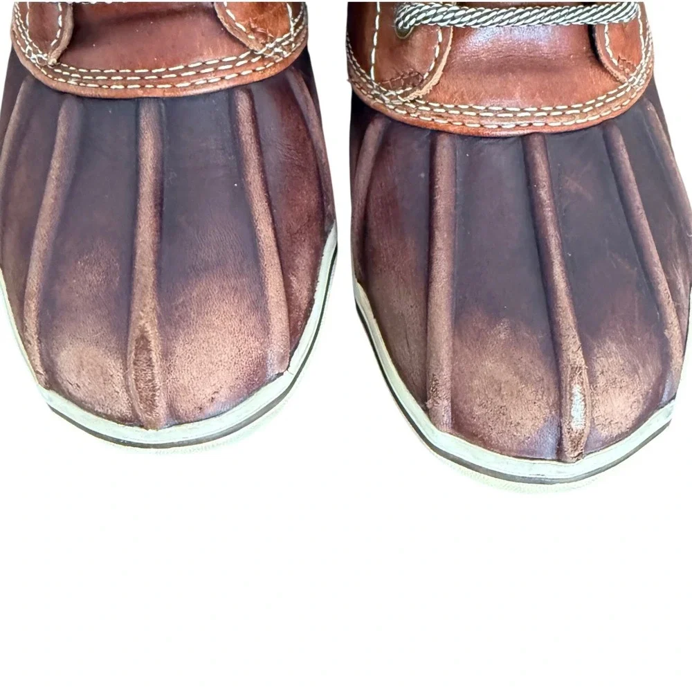LL‎ Bean Tek 2.5 Leather Duck Boots Brown Waterproof Lace Up Women SiE 7.5